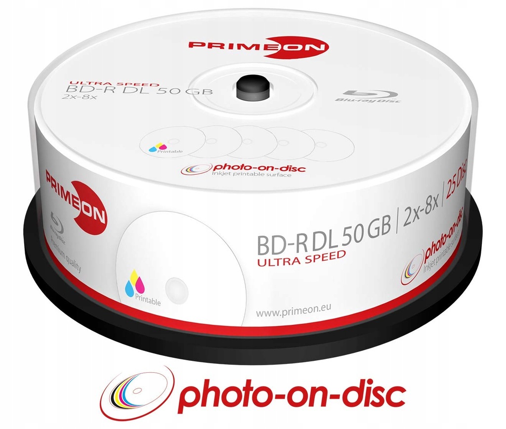Płyta Bluray PrimeOn BDR DL 50 GB 25 szt. 15184076358 oficjalne