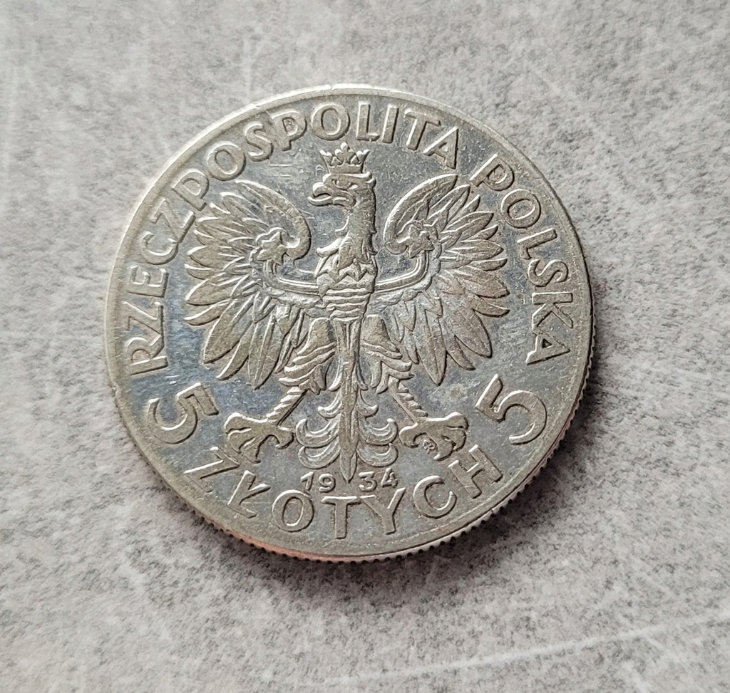 68) POLSKA II RP srebro - 5 Złotych - 1934 r.