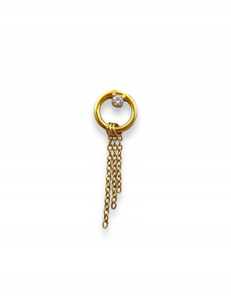 Ozdobna Nakrętka Chain Rain Gold Piercing Ucha