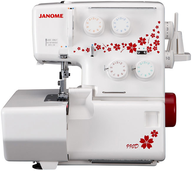 OWERLOK JANOME 990D OVERLOCK + STOPKI + IGŁY