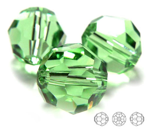 5000 Swarovski Round 6mm Peridot 5szt