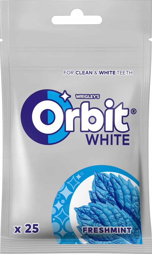 ORBIT Guma WHITE FRESHMINT TOREBKA 22 szt