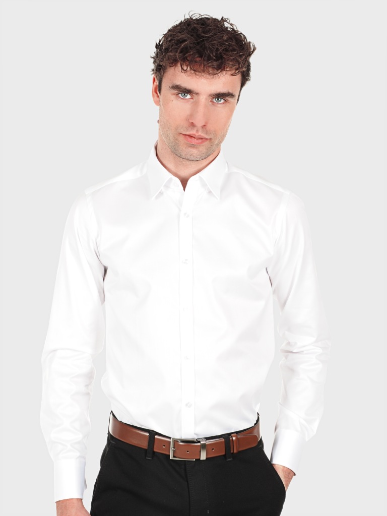 Biała gładka koszula męska na guzik Targo (164-170) 40