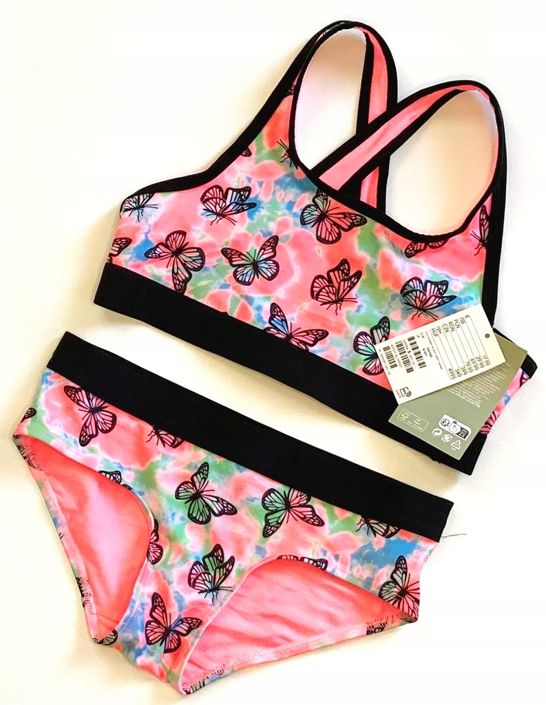 H&M kostium/bikini motyle 134/140 8-10 lat