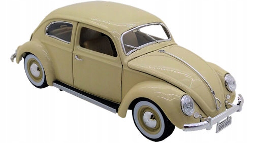 VW GARBUS BEETLE 1955 METAL BBURAGO 1:18 BEŻOWY