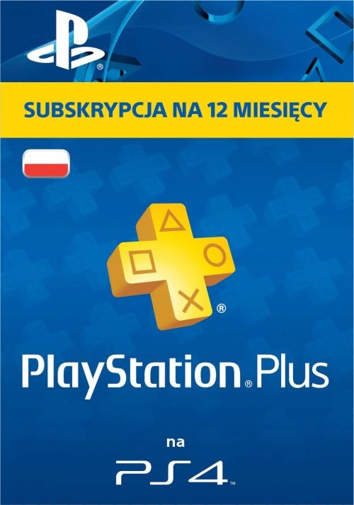 PLAYSTATION PLUS 12 MIESIĘCY 365 DNI KLUCZ PS4 PS3