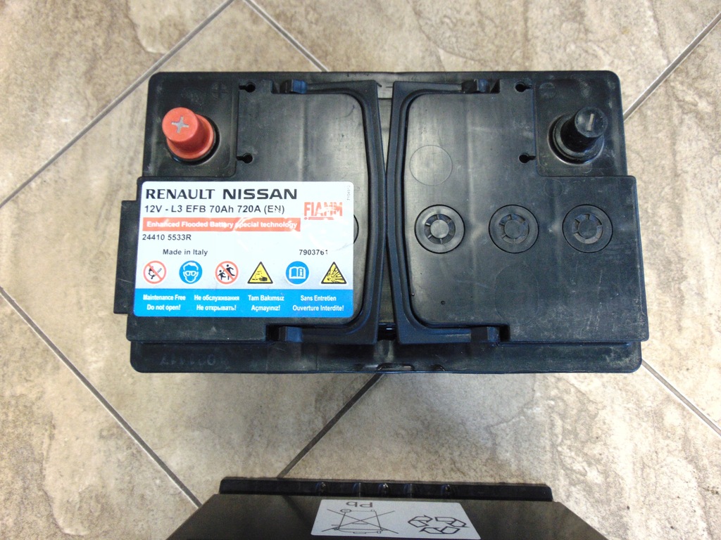 AKUMULATOR ORG RENAULT NISSAN 12V L3 EFB 70AH 720A - 9886674627 ...