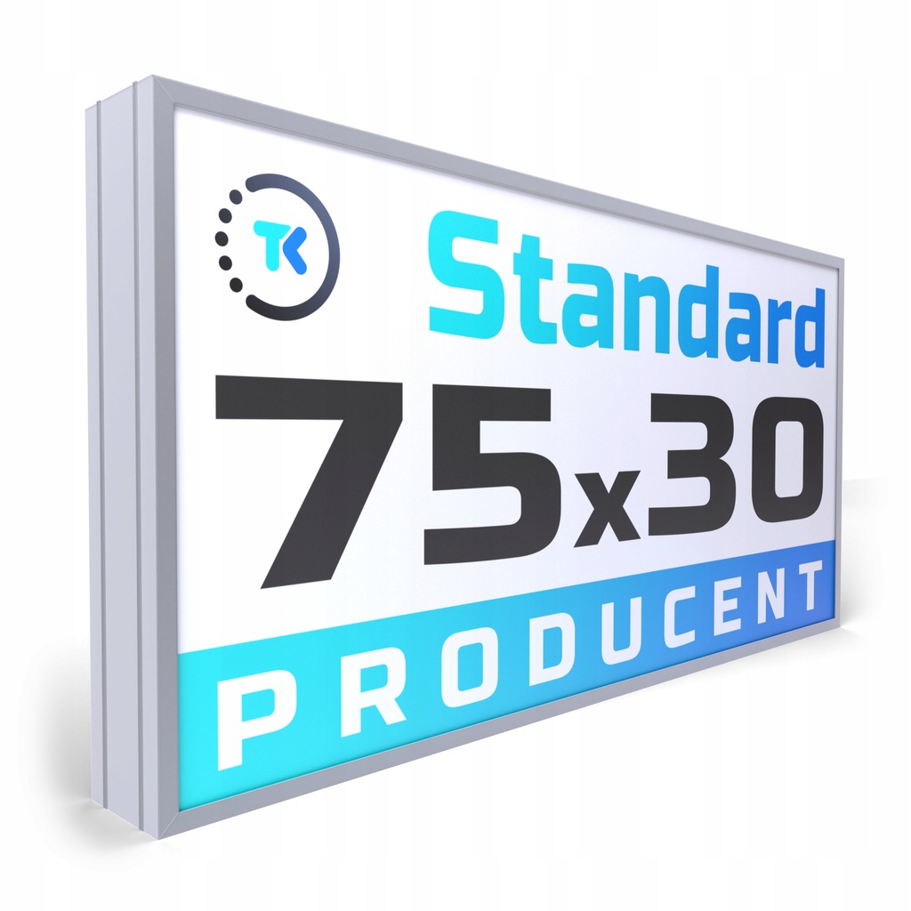 Kaseton STANDARD reklamowy LED z ramą aluminiową 75x30cm