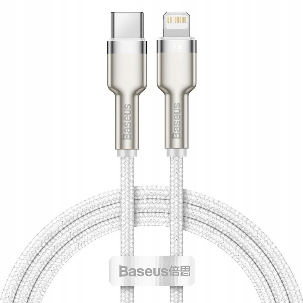 BASEUS KABEL USB-C LIGHTNING CAFULE PD 1M BIAŁY Ba