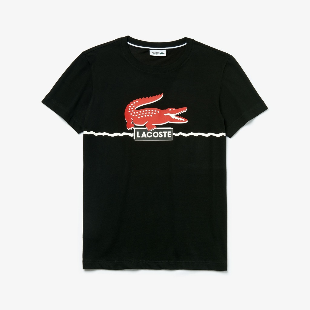 Lacoste SPORT Large Croc Box Logo T-shirt Black L