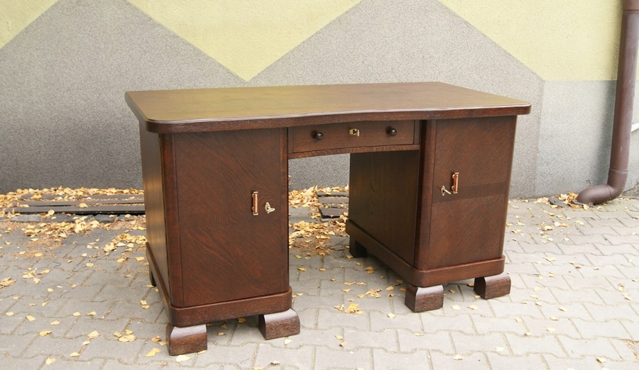 Dębowe Biurko art-deco __ po renowacji ___