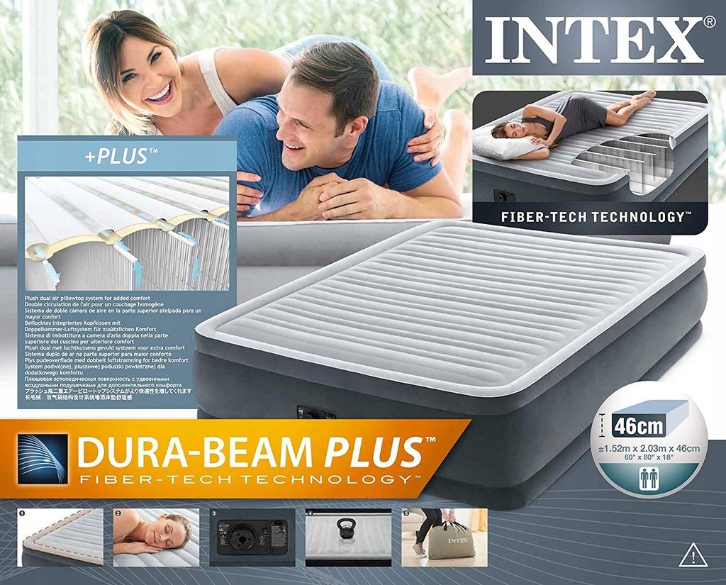 надувная кровать intex comfort plush 64414