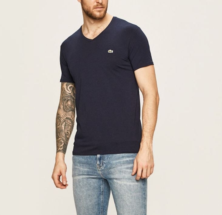 -65% T-shirt koszulka Lacoste GRANATOWA rozm. S