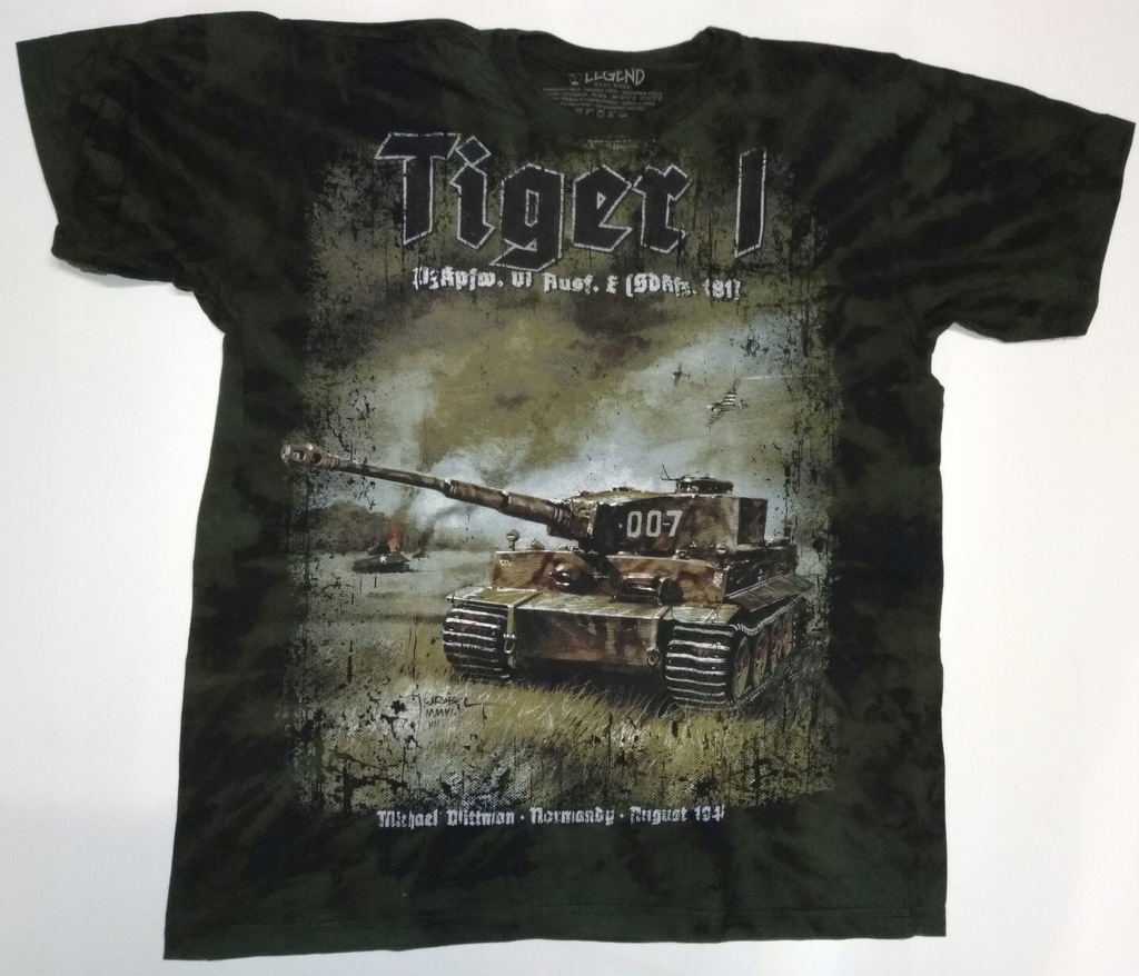 TIGER 1 Czołg 1944 Koszulka barwiona rozm S