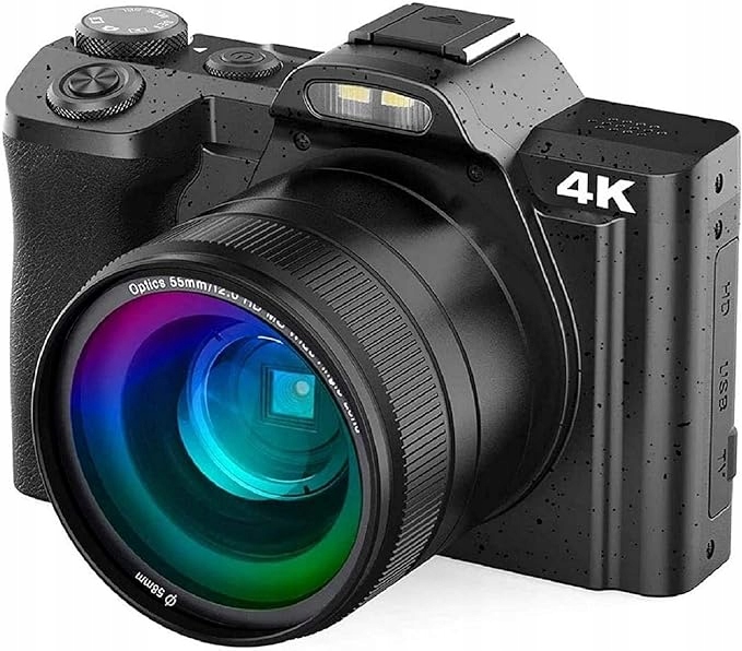Aparat Kamera Rokurokuroku 4K, 1080p, 48 MP, WiFi, Vloging, 16xzoom cyfrowy