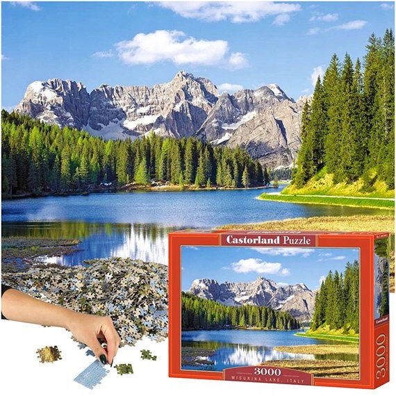 CASTORLAND Puzzle 3000 elementów Misurina Lake Italy - Jezioro Misurina we