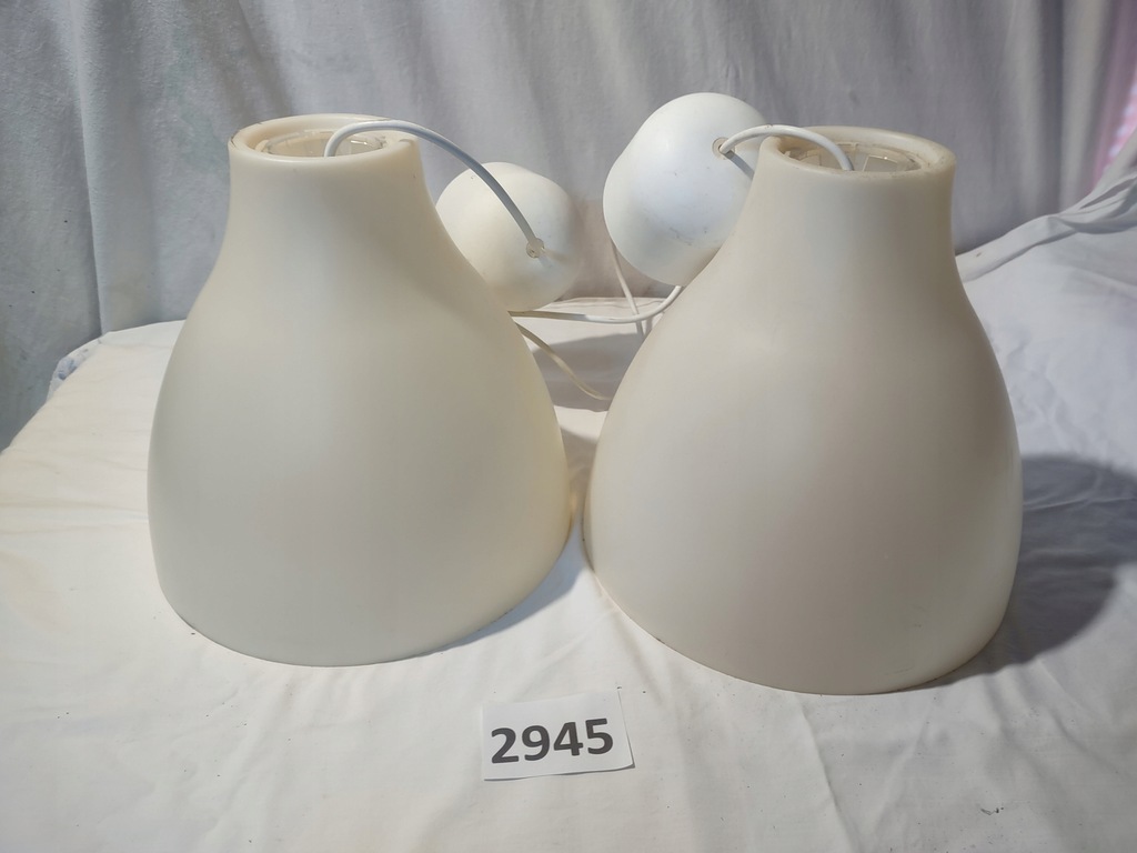 lampa lampy wisząca białe zestaw 2 sztuki (2945)