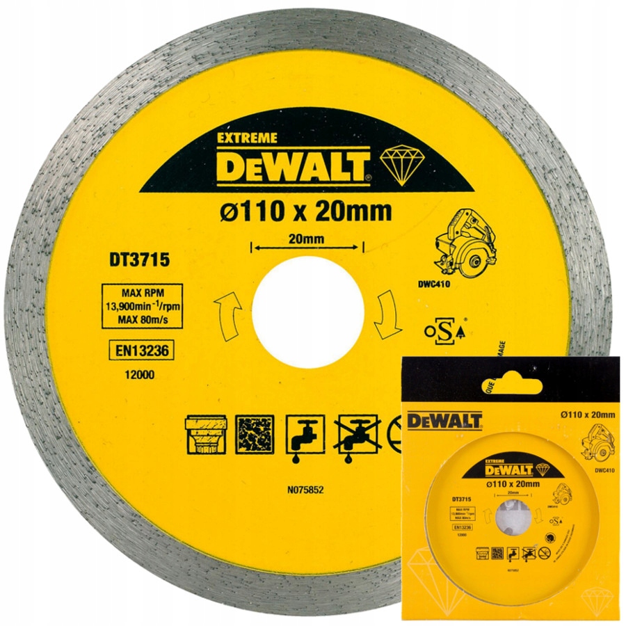 DEWALT DT3715 Tarcza diamentowa 110x20mm do DWC410