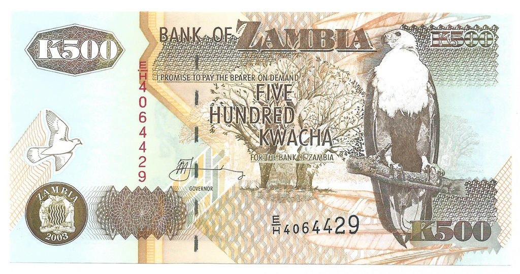 Zambia, 1000 KWACHA, 2005 rok, UNC