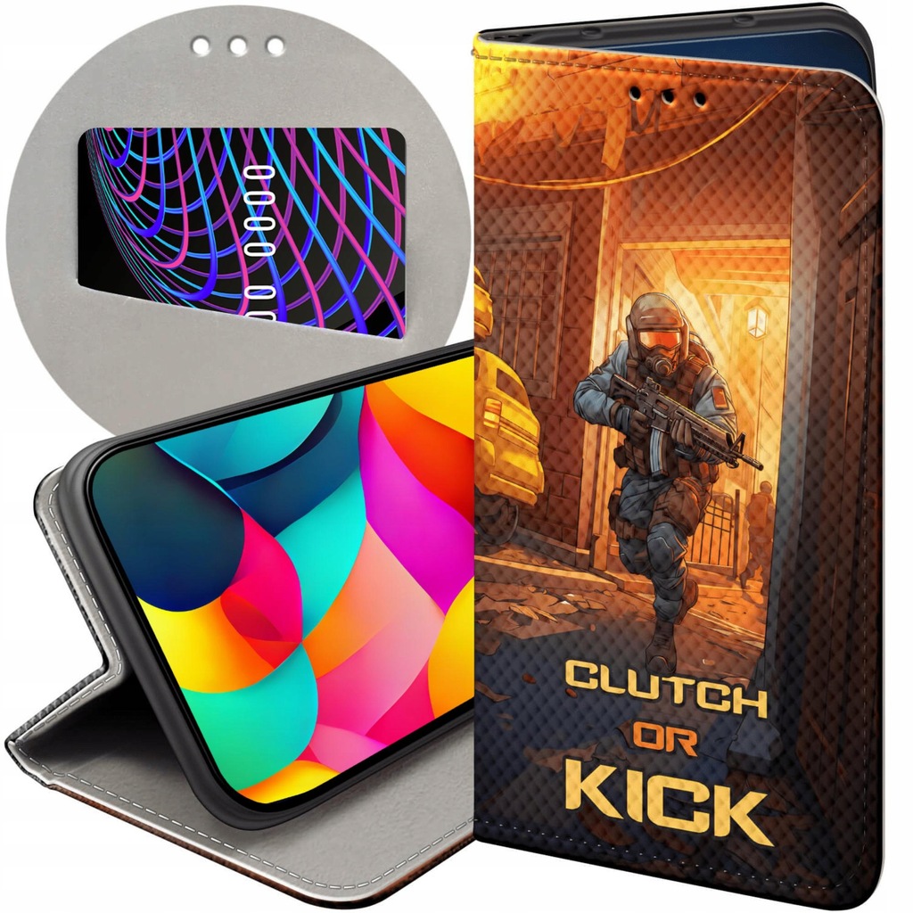 ETUI Z KLAPKĄ DO HUAWEI P8 / P9 LITE 2017 WZORY CS GO COUNTER-STRIKE CASE