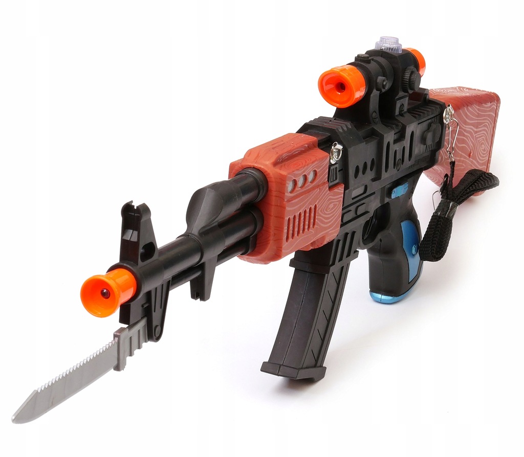 Karabin na baterie AK47 52cm - dźwięk światło