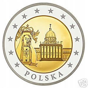 2 Euro PRÓBA POLSKA i PRÓBA WATYKAŃSKA stan menniczy z certyfikatem