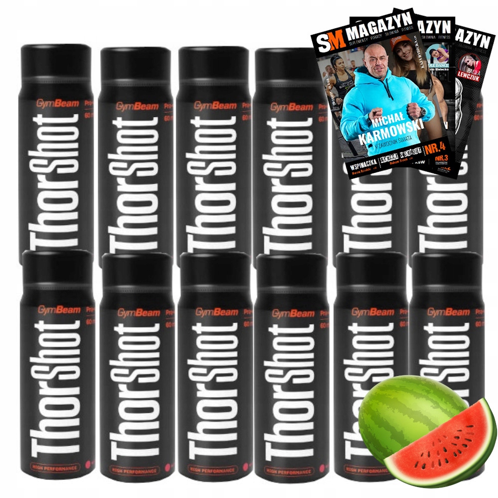 GYMBEAM THOR SHOT 12x60 ml PRZEDTRENINGÓWKA SIŁA