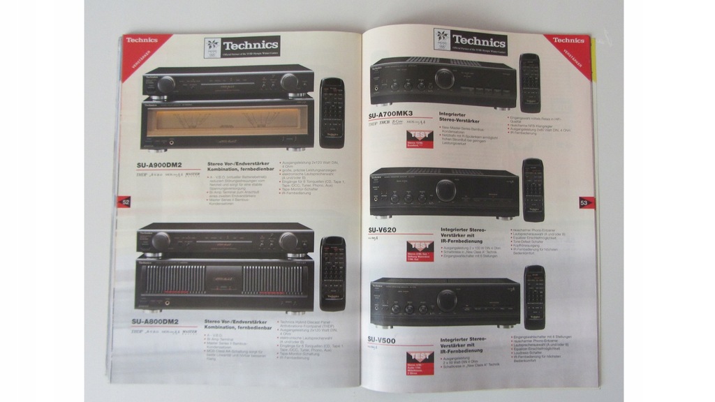 KATALOG TECHNICS PANASONIC ROK 97/98 UNIKAT