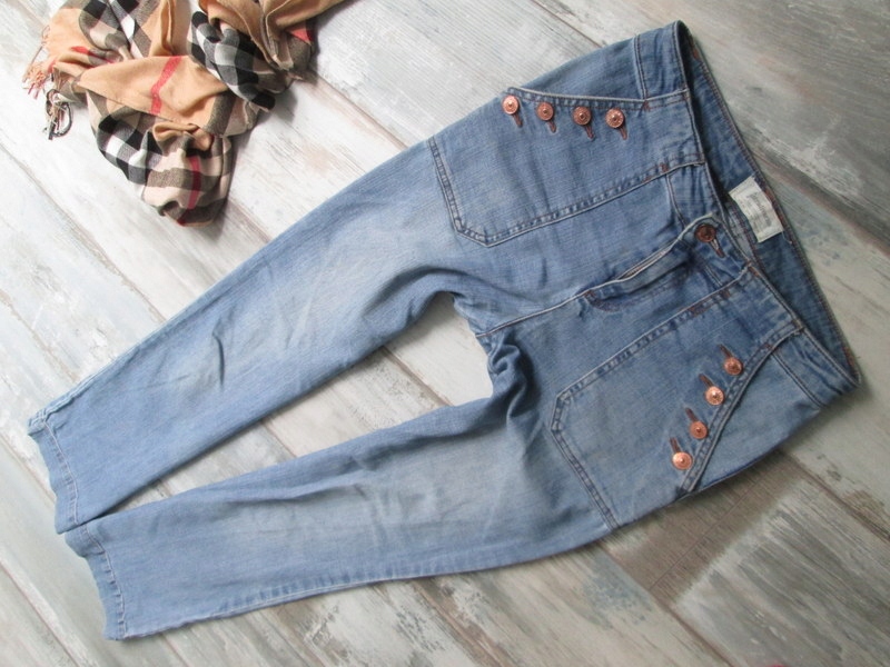 STRADIVARIUS___ WYSOKIE spodnie luźne jeans___36 S