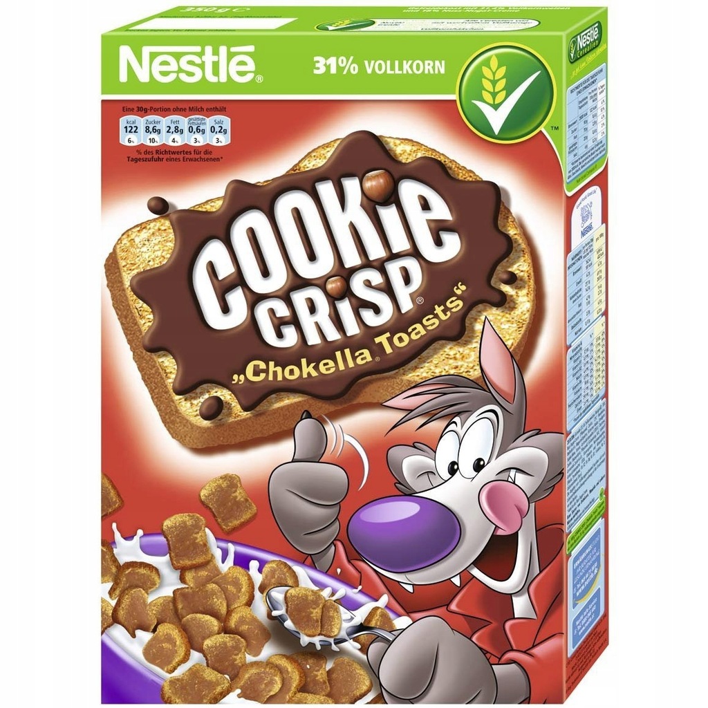 NESTLE* COOKIE CRISP CHOKELLA TOSTY PŁATKI 350G