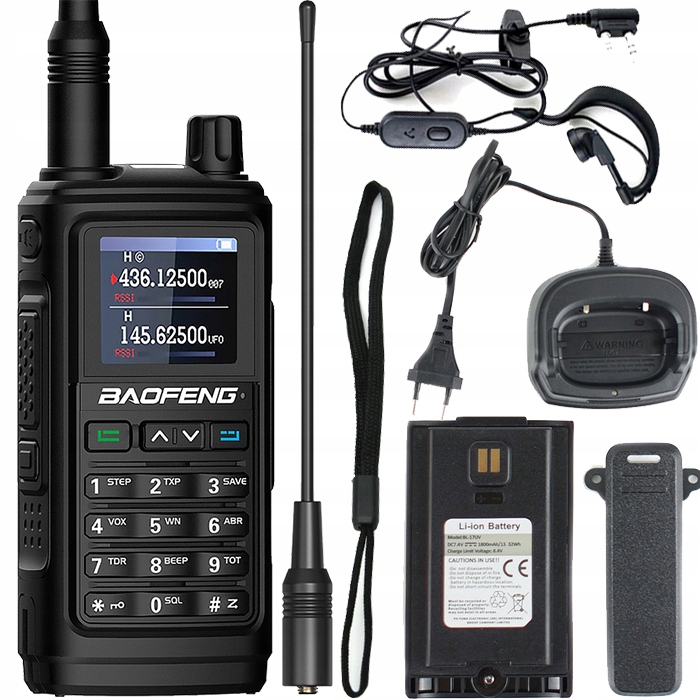 BAOFENG UV-17E KRÓTKOFALÓWKA RADIOTELEFON WALKIE TALKIE PMR VHF UHF USB-C