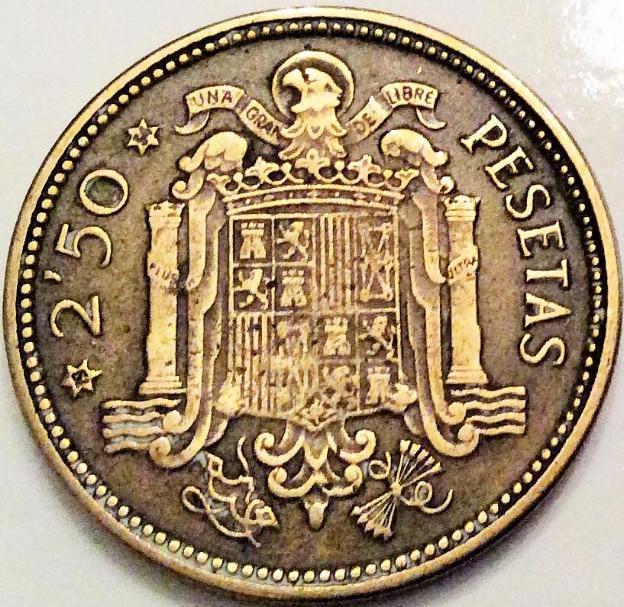 2,5 pesetas Hiszpania 1953