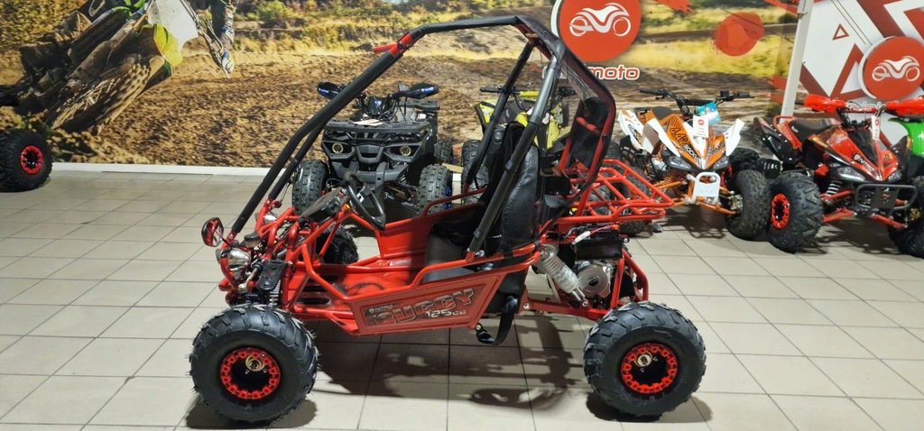BUGGY 125 CC automat SPALINOWY Buggy dla dziecka +zabudowa czerwony