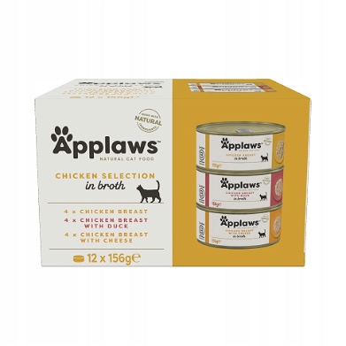 APPLAWS Chicken Selection Multipack kurczak w sosie dla kotów 12x156g