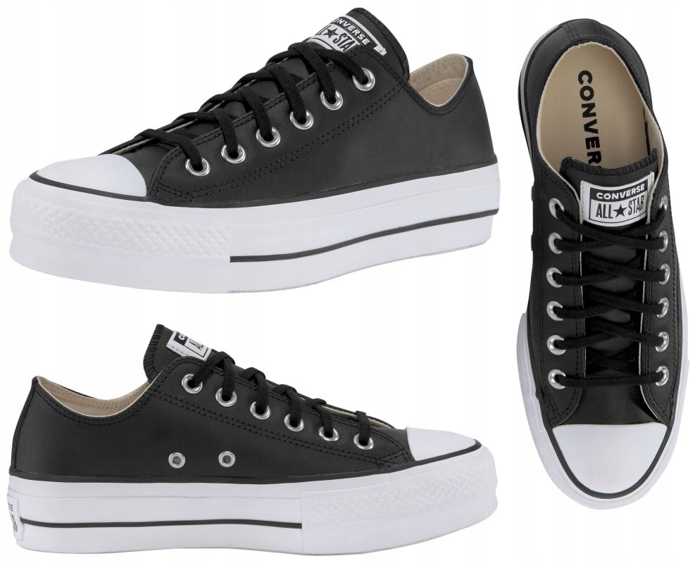 CONVERSE CTAS LIFT CLEAN TRAMPKI CZARNE 38
