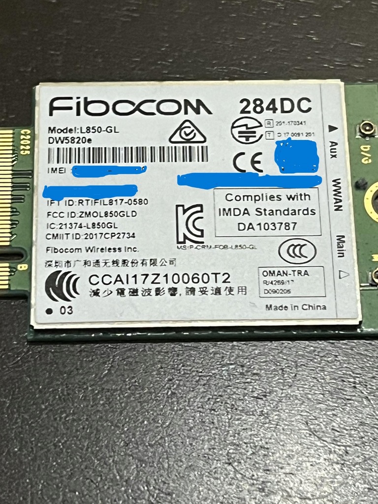Modem WWAN DELL Fibocom L850-GL 284DC LTE 4G