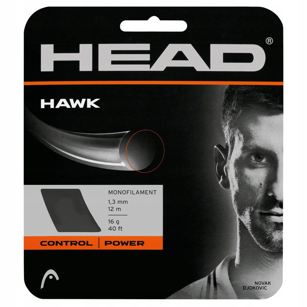 Naciąg HEAD HAWK Black 1.25mm