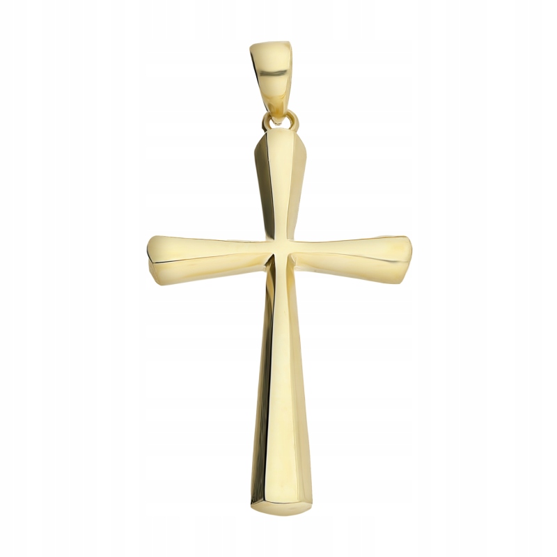 Krzyżyk złoty gładki z rozszerzanymi ramionami próba 375 9k
