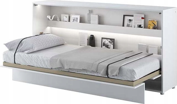 Półkotapczan Biały Poziomy 90x200 Bed Concept