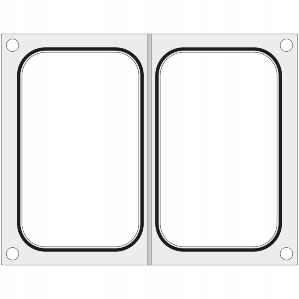 Matryca forma do zgrzewarki Duni DF10 na dwie tacki pojemniki 178x113 mm -