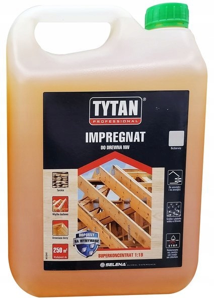 Impregnat do drewna koncentrat bezbarwny 5l Tytan