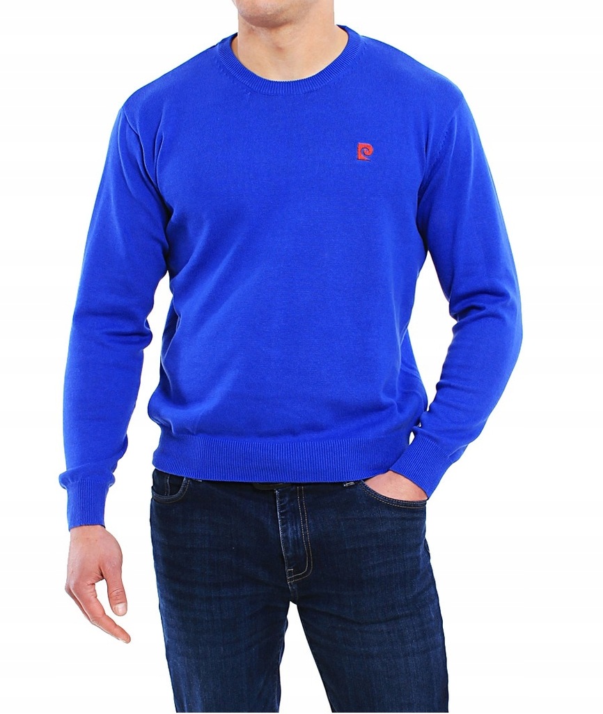 Sweter Pierre Cardin R-L 100% Bawełna NIEBIESKI XL