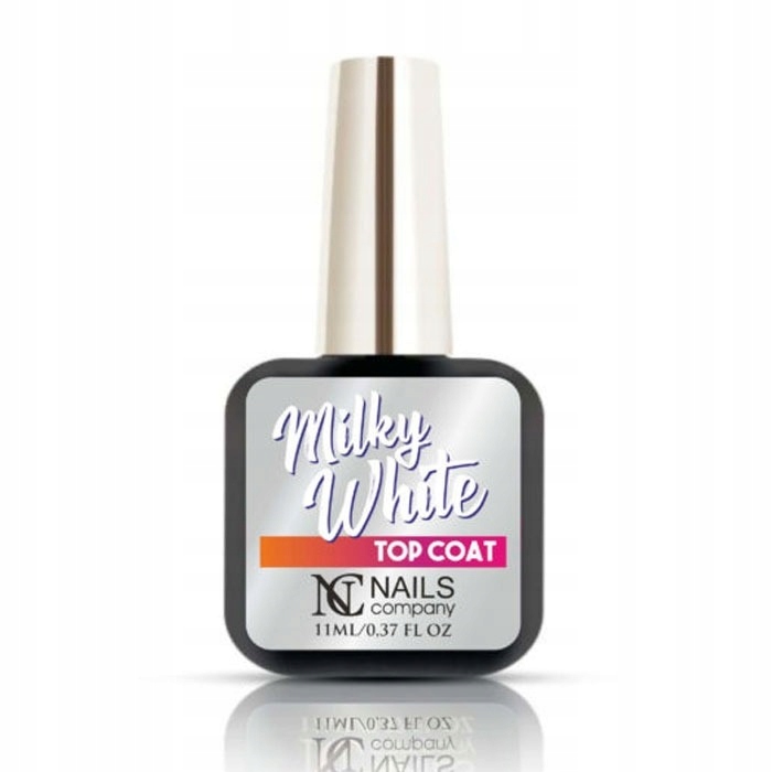 Nails Company Milky White top coat 11ml z dyspersją do pyłków