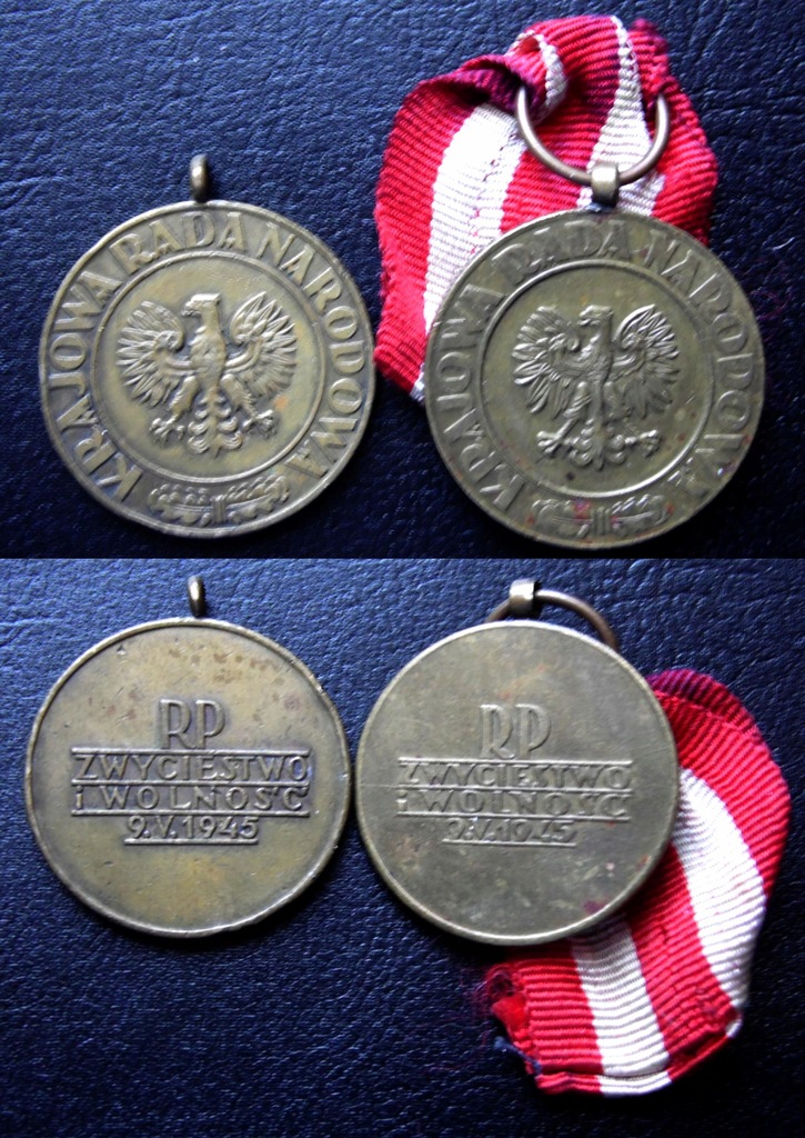 Medal Zwycięstwa i Wolności KRN, dwie odmiany
