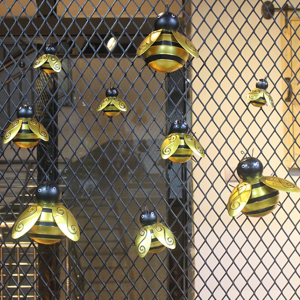 Bees Wall Decor Decorations Art Metal