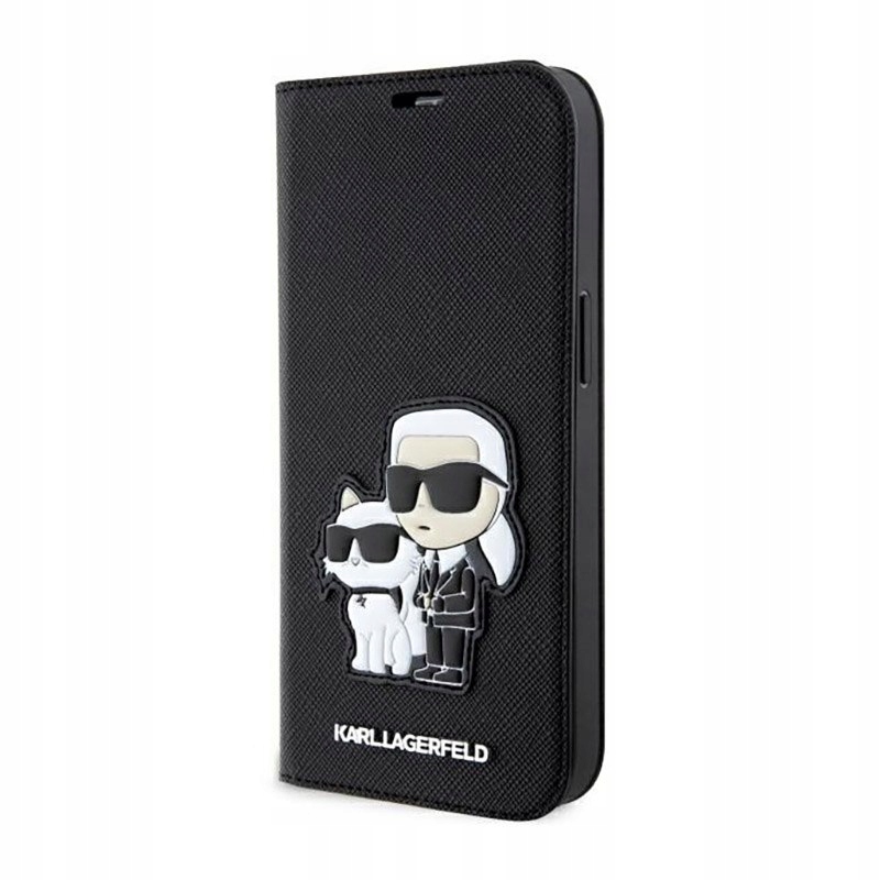 Karl Lagerfeld Booktype NFT Saffiano Karl & Choupette - Etui iPhone 14