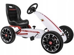 GOKART ABARTH na pedały Duże miekkie koła