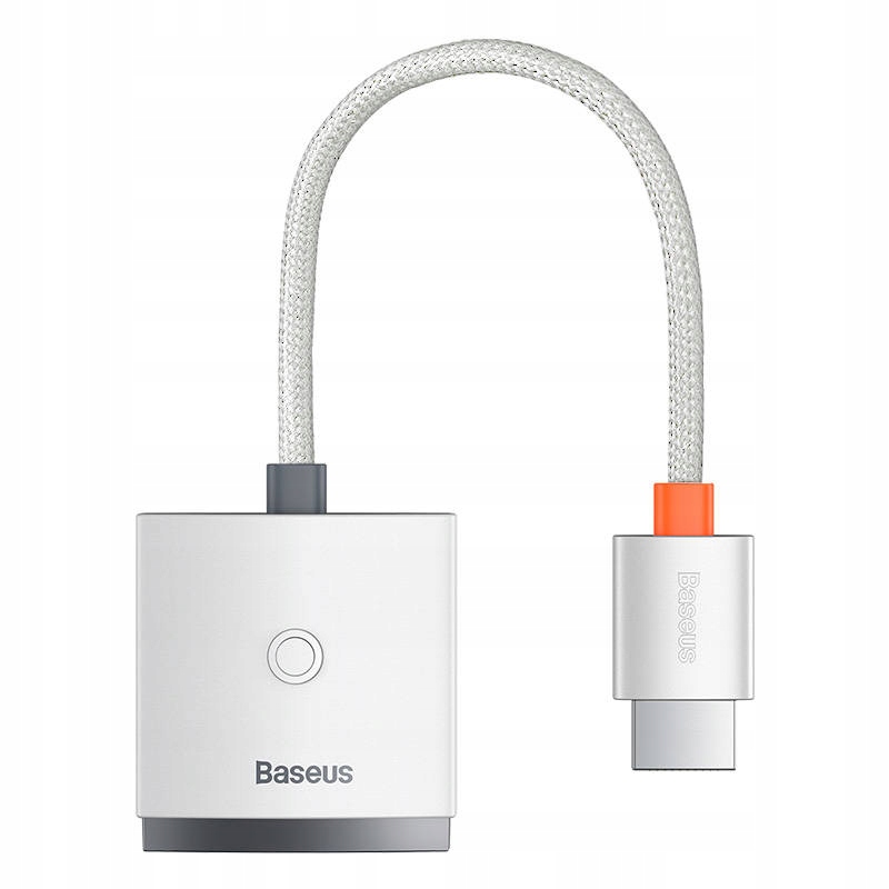 BASEUS PRZEJŚCIÓWKA ADAPTER HDMI DO VGA + 3,5MM/ZASILANIE MICRO USB BIAŁY