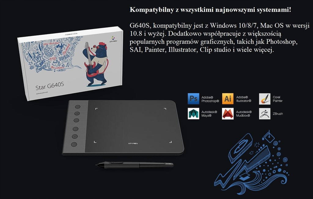 Купить Графический планшет XP-Pen Star G640S Пассивное перо: отзывы, фото, характеристики в интерне-магазине Aredi.ru