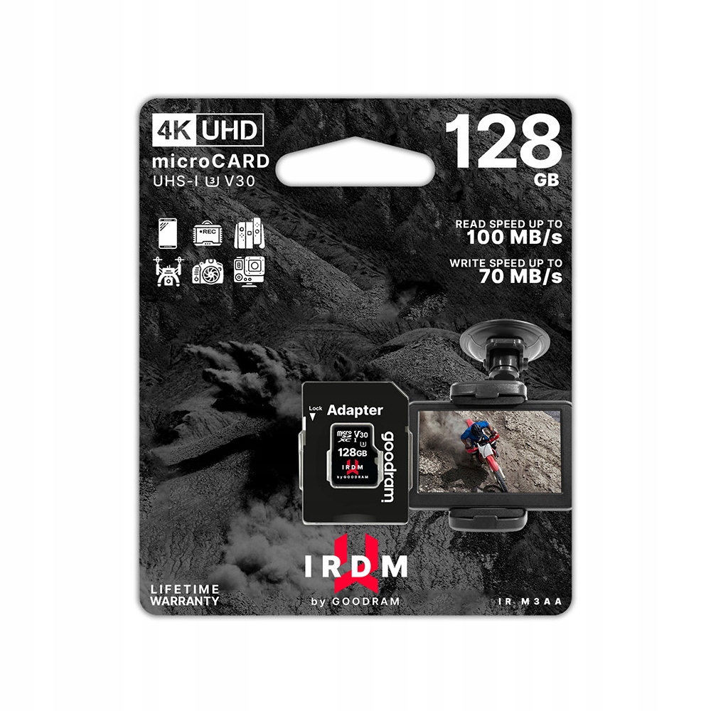 GoodRam karta pamięci IRDM 128GB microSD UHS-I U3